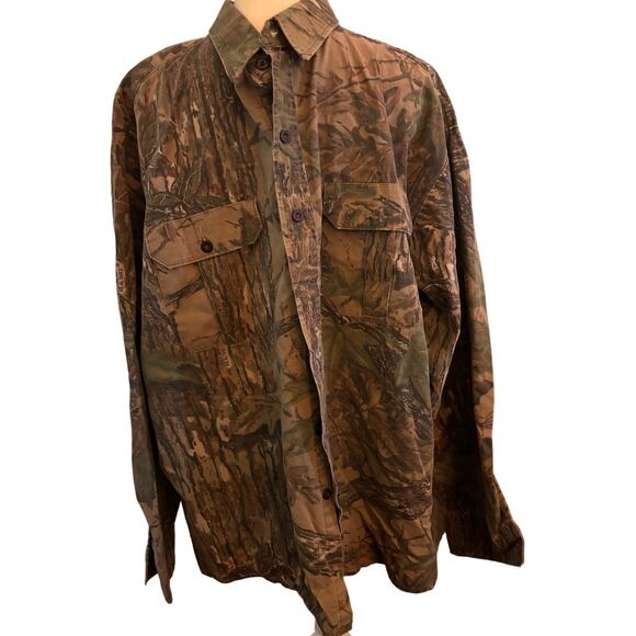Walls Realtree Camo Button Up Shirt, Men's, Size 2XL Regular, Vintage - Picture 1 of 3